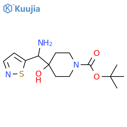 tert-butyl 4-amino(1,2-thiazol-5-yl)methyl-4-hydroxypiperidine-1-carboxylate structure