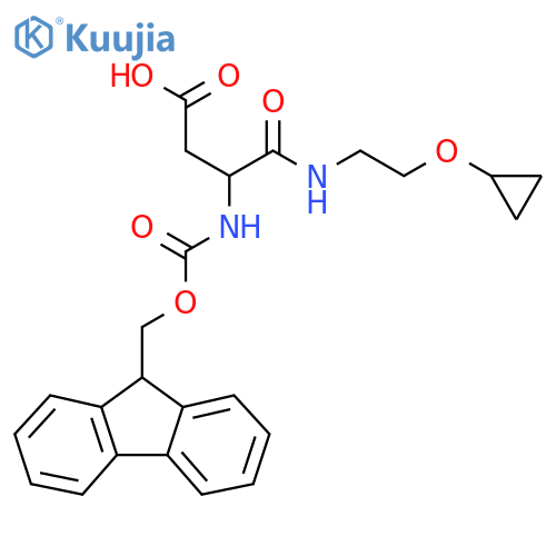 3-(2-cyclopropoxyethyl)carbamoyl-3-({(9H-fluoren-9-yl)methoxycarbonyl}amino)propanoic acid structure