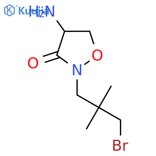 4-Amino-2-(3-bromo-2,2-dimethylpropyl)-1,2-oxazolidin-3-one structure