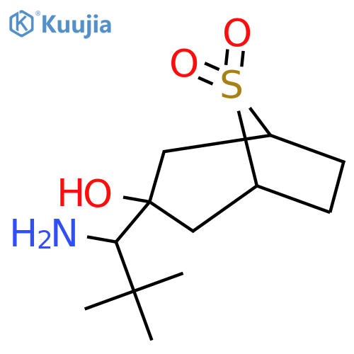 3-(1-amino-2,2-dimethylpropyl)-3-hydroxy-8lambda6-thiabicyclo3.2.1octane-8,8-dione structure