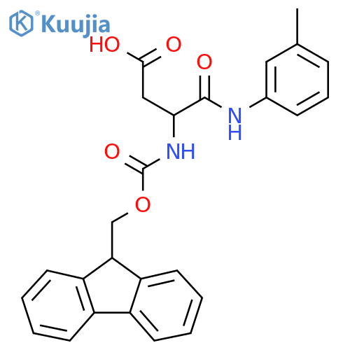 3-({(9H-fluoren-9-yl)methoxycarbonyl}amino)-3-(3-methylphenyl)carbamoylpropanoic acid structure