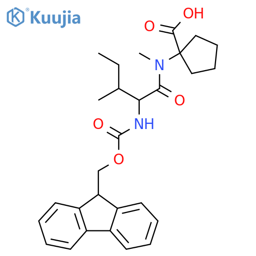 1-2-({(9H-fluoren-9-yl)methoxycarbonyl}amino)-N,3-dimethylpentanamidocyclopentane-1-carboxylic acid structure