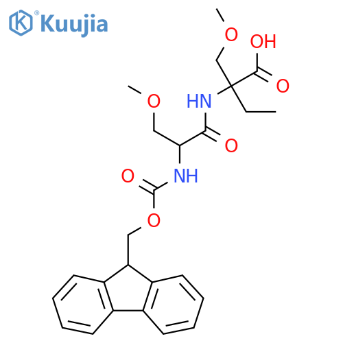 2-2-({(9H-fluoren-9-yl)methoxycarbonyl}amino)-3-methoxypropanamido-2-(methoxymethyl)butanoic acid structure