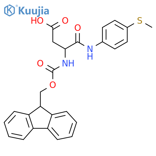 3-({(9H-fluoren-9-yl)methoxycarbonyl}amino)-3-{4-(methylsulfanyl)phenylcarbamoyl}propanoic acid structure