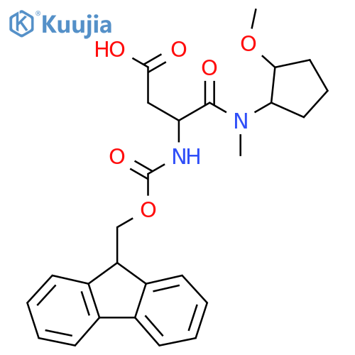 3-({(9H-fluoren-9-yl)methoxycarbonyl}amino)-3-(2-methoxycyclopentyl)(methyl)carbamoylpropanoic acid structure