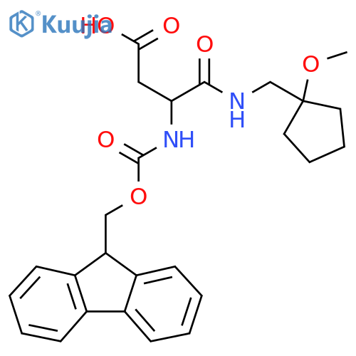 3-({(9H-fluoren-9-yl)methoxycarbonyl}amino)-3-{(1-methoxycyclopentyl)methylcarbamoyl}propanoic acid structure