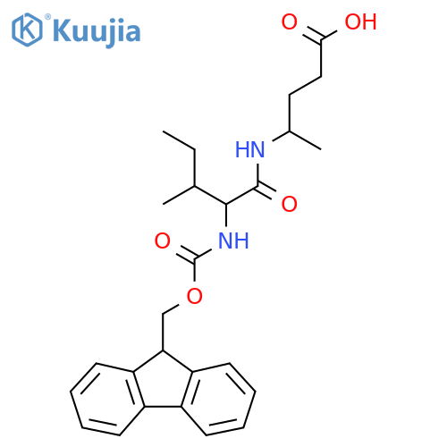 4-2-({(9H-fluoren-9-yl)methoxycarbonyl}amino)-3-methylpentanamidopentanoic acid structure