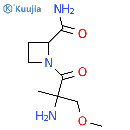 1-(2-amino-3-methoxy-2-methylpropanoyl)azetidine-2-carboxamide structure