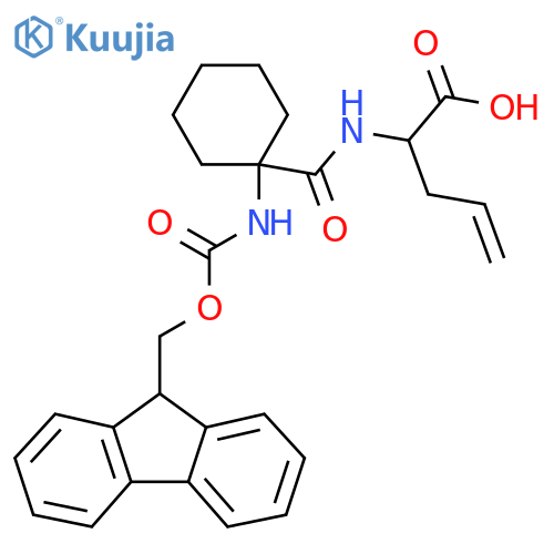 2-{1-({(9H-fluoren-9-yl)methoxycarbonyl}amino)cyclohexylformamido}pent-4-enoic acid structure