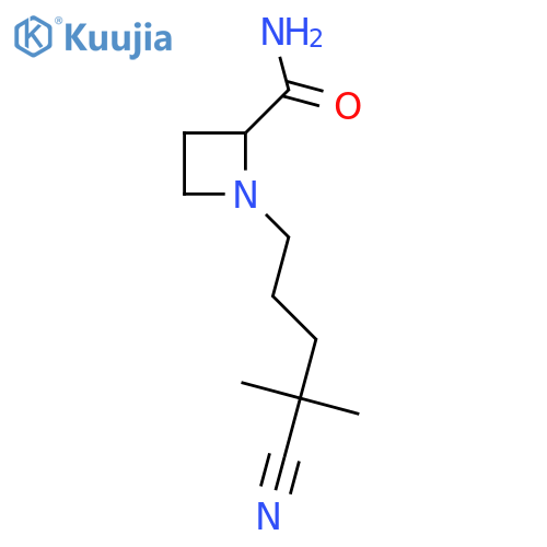 1-(4-cyano-4,4-dimethylbutyl)azetidine-2-carboxamide structure