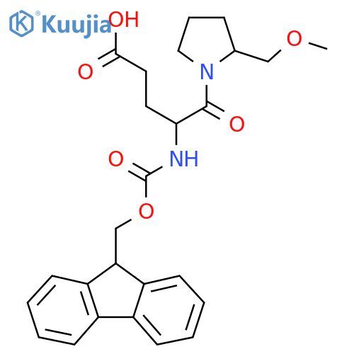 4-({(9H-fluoren-9-yl)methoxycarbonyl}amino)-5-2-(methoxymethyl)pyrrolidin-1-yl-5-oxopentanoic acid structure