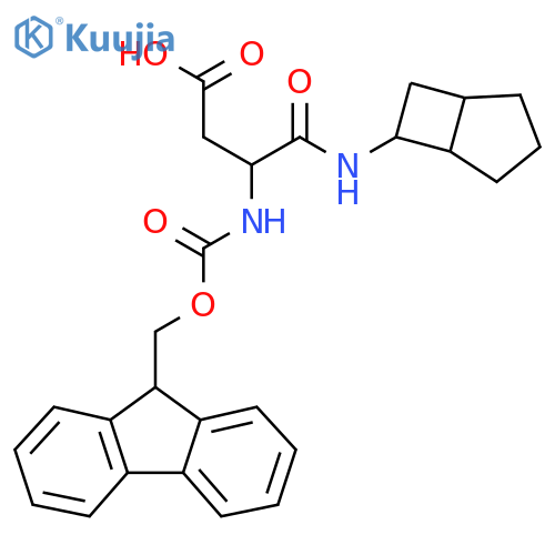 3-({bicyclo3.2.0heptan-6-yl}carbamoyl)-3-({(9H-fluoren-9-yl)methoxycarbonyl}amino)propanoic acid structure
