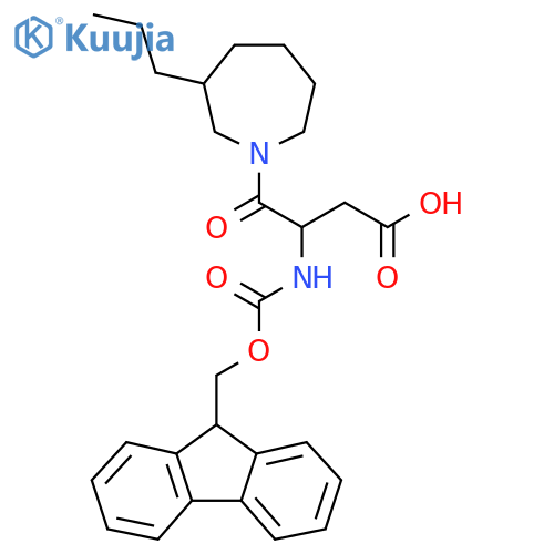 3-({(9H-fluoren-9-yl)methoxycarbonyl}amino)-4-oxo-4-(3-propylazepan-1-yl)butanoic acid structure