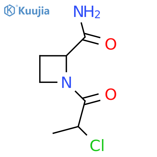 1-(2-chloropropanoyl)azetidine-2-carboxamide structure