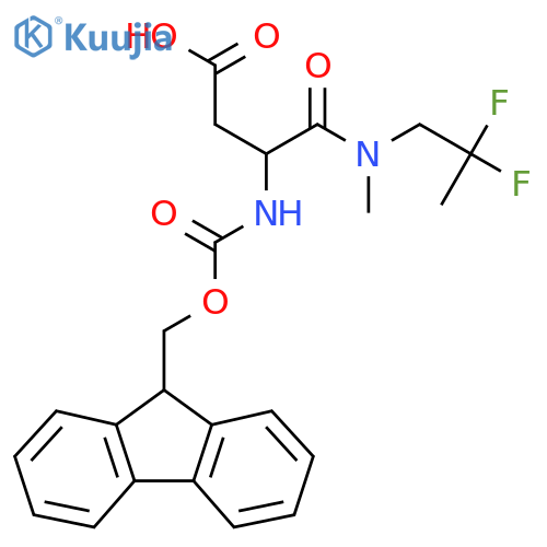 3-(2,2-difluoropropyl)(methyl)carbamoyl-3-({(9H-fluoren-9-yl)methoxycarbonyl}amino)propanoic acid structure