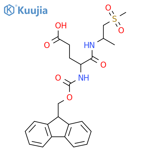 4-({(9H-fluoren-9-yl)methoxycarbonyl}amino)-4-(1-methanesulfonylpropan-2-yl)carbamoylbutanoic acid structure