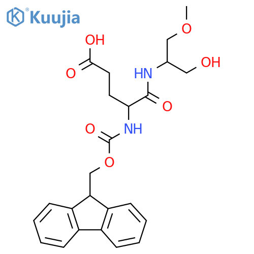 4-({(9H-fluoren-9-yl)methoxycarbonyl}amino)-4-(1-hydroxy-3-methoxypropan-2-yl)carbamoylbutanoic acid structure