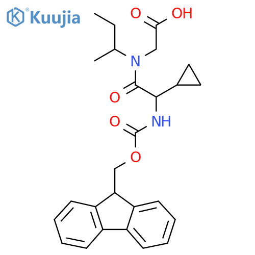 2-N-(butan-2-yl)-2-cyclopropyl-2-({(9H-fluoren-9-yl)methoxycarbonyl}amino)acetamidoacetic acid structure