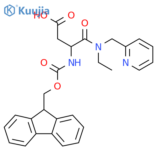3-{ethyl(pyridin-2-yl)methylcarbamoyl}-3-({(9H-fluoren-9-yl)methoxycarbonyl}amino)propanoic acid structure