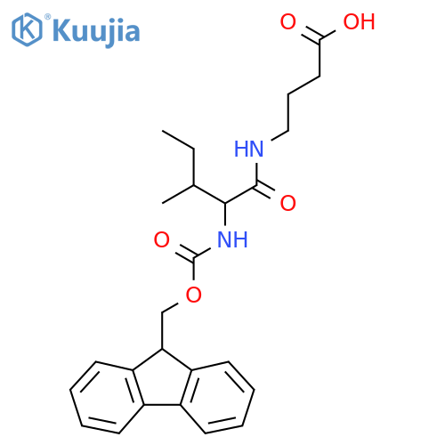 4-2-({(9H-fluoren-9-yl)methoxycarbonyl}amino)-3-methylpentanamidobutanoic acid structure