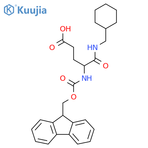 4-(cyclohexylmethyl)carbamoyl-4-({(9H-fluoren-9-yl)methoxycarbonyl}amino)butanoic acid structure