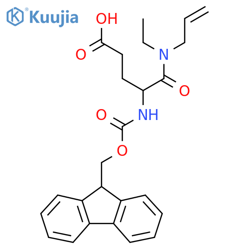4-ethyl(prop-2-en-1-yl)carbamoyl-4-({(9H-fluoren-9-yl)methoxycarbonyl}amino)butanoic acid structure