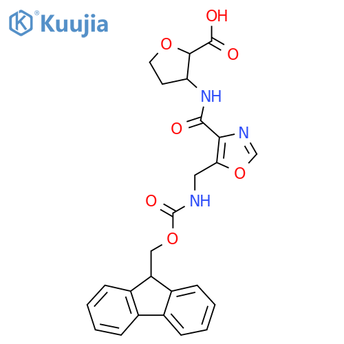 3-{5-({(9H-fluoren-9-yl)methoxycarbonyl}amino)methyl-1,3-oxazole-4-amido}oxolane-2-carboxylic acid structure