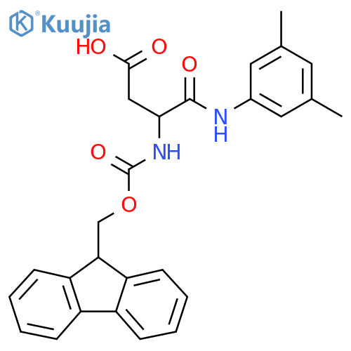 3-(3,5-dimethylphenyl)carbamoyl-3-({(9H-fluoren-9-yl)methoxycarbonyl}amino)propanoic acid structure