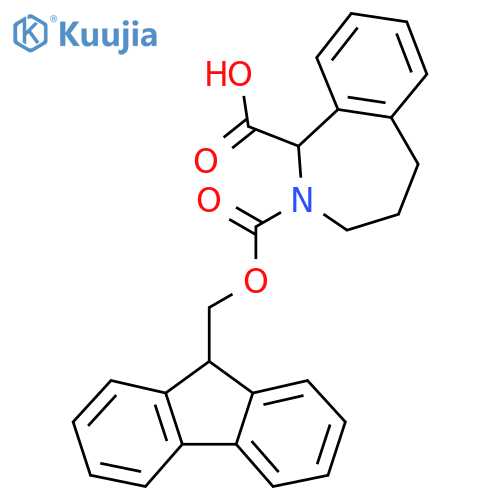 2-{(9H-fluoren-9-yl)methoxycarbonyl}-2,3,4,5-tetrahydro-1H-2-benzazepine-1-carboxylic acid structure