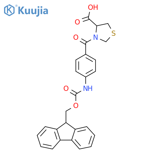 3-4-({(9H-fluoren-9-yl)methoxycarbonyl}amino)benzoyl-1,3-thiazolidine-4-carboxylic acid structure