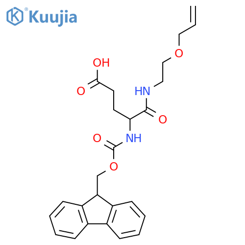 4-({(9H-fluoren-9-yl)methoxycarbonyl}amino)-4-{2-(prop-2-en-1-yloxy)ethylcarbamoyl}butanoic acid structure