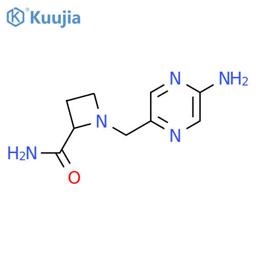 1-(5-aminopyrazin-2-yl)methylazetidine-2-carboxamide structure
