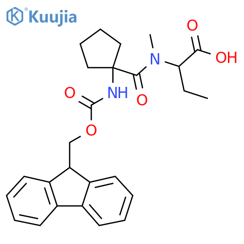 2-{1-1-({(9H-fluoren-9-yl)methoxycarbonyl}amino)cyclopentyl-N-methylformamido}butanoic acid structure