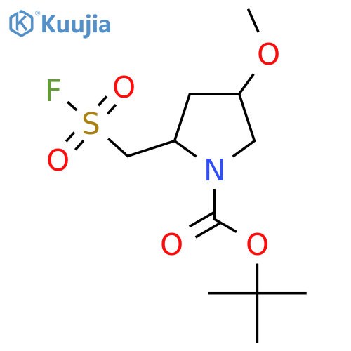 tert-butyl 2-(fluorosulfonyl)methyl-4-methoxypyrrolidine-1-carboxylate structure