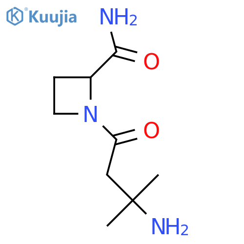 1-(3-amino-3-methylbutanoyl)azetidine-2-carboxamide structure