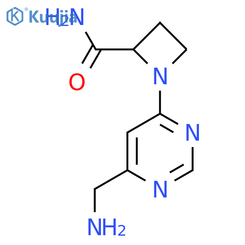 1-6-(aminomethyl)pyrimidin-4-ylazetidine-2-carboxamide structure