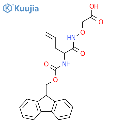 2-{2-({(9H-fluoren-9-yl)methoxycarbonyl}amino)pent-4-enamidooxy}acetic acid structure