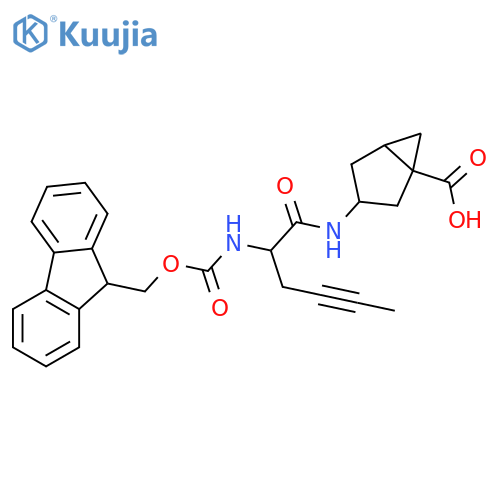3-2-({(9H-fluoren-9-yl)methoxycarbonyl}amino)hex-4-ynamidobicyclo3.1.0hexane-1-carboxylic acid structure