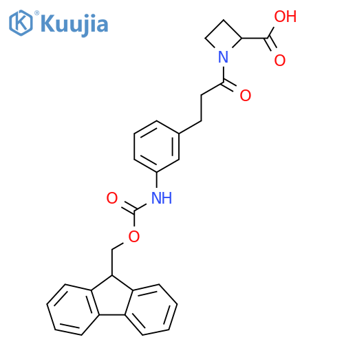 1-{3-3-({(9H-fluoren-9-yl)methoxycarbonyl}amino)phenylpropanoyl}azetidine-2-carboxylic acid structure