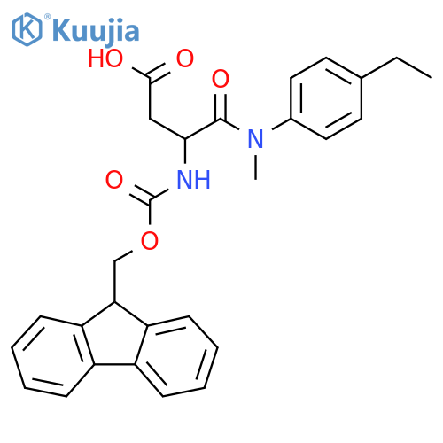 3-(4-ethylphenyl)(methyl)carbamoyl-3-({(9H-fluoren-9-yl)methoxycarbonyl}amino)propanoic acid structure