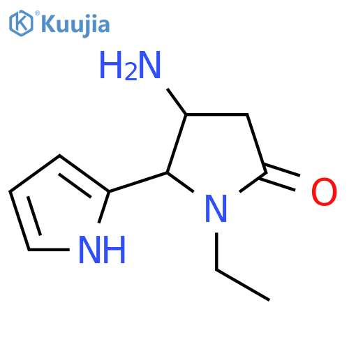 4-amino-1-ethyl-5-(1H-pyrrol-2-yl)pyrrolidin-2-one structure