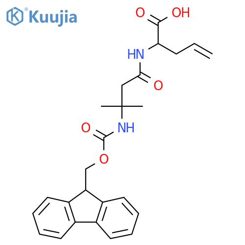 2-3-({(9H-fluoren-9-yl)methoxycarbonyl}amino)-3-methylbutanamidopent-4-enoic acid structure