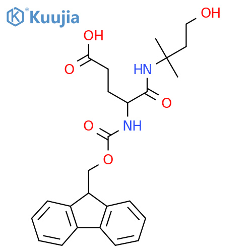 4-({(9H-fluoren-9-yl)methoxycarbonyl}amino)-4-(4-hydroxy-2-methylbutan-2-yl)carbamoylbutanoic acid structure