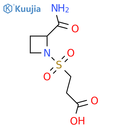 3-(2-carbamoylazetidin-1-yl)sulfonylpropanoic acid structure
