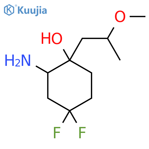 2-amino-4,4-difluoro-1-(2-methoxypropyl)cyclohexan-1-ol structure