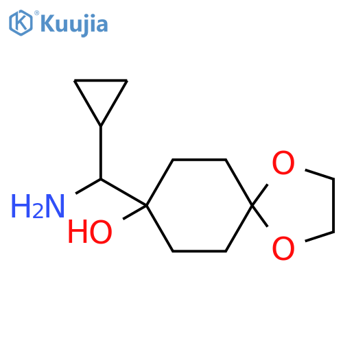8-amino(cyclopropyl)methyl-1,4-dioxaspiro4.5decan-8-ol structure