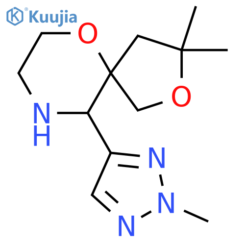 3,3-dimethyl-10-(2-methyl-2H-1,2,3-triazol-4-yl)-2,6-dioxa-9-azaspiro4.5decane structure