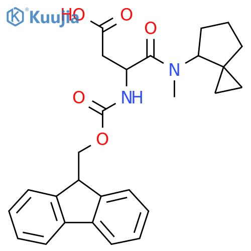 3-({(9H-fluoren-9-yl)methoxycarbonyl}amino)-3-methyl({spiro2.4heptan-4-yl})carbamoylpropanoic acid structure