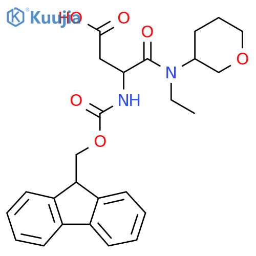 3-ethyl(oxan-3-yl)carbamoyl-3-({(9H-fluoren-9-yl)methoxycarbonyl}amino)propanoic acid structure