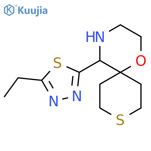 5-(5-ethyl-1,3,4-thiadiazol-2-yl)-1-oxa-9-thia-4-azaspiro5.5undecane structure